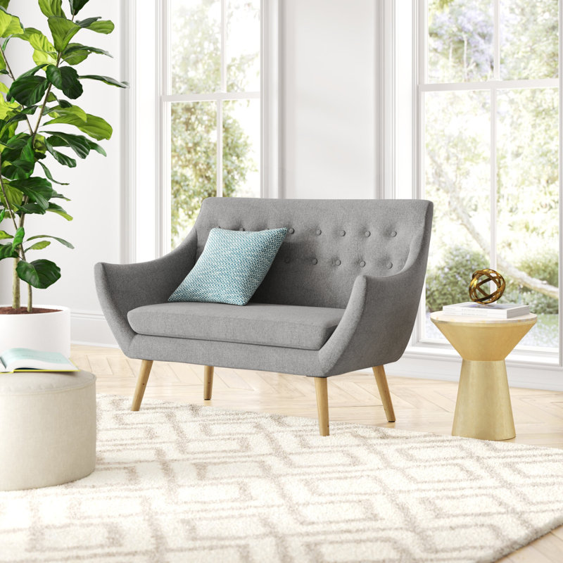Folmar Upholstered 53'' Loveseat, Gray