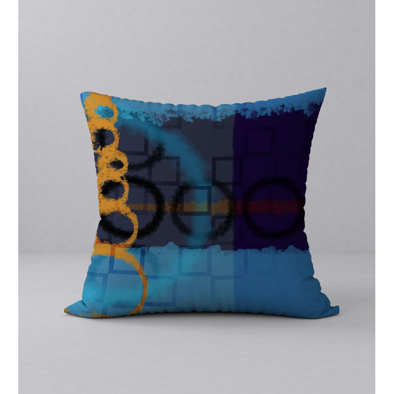 Abstract Reversible Throw Pillow, 18" x 18"