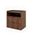 2-Drawer Walnut Tone Nightstand With Storage Mid Century Bedside Table