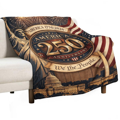 Jeté en flanelle de luxe America Deux cent (2), couverture douce et chaude pour le canapé-lit du salon