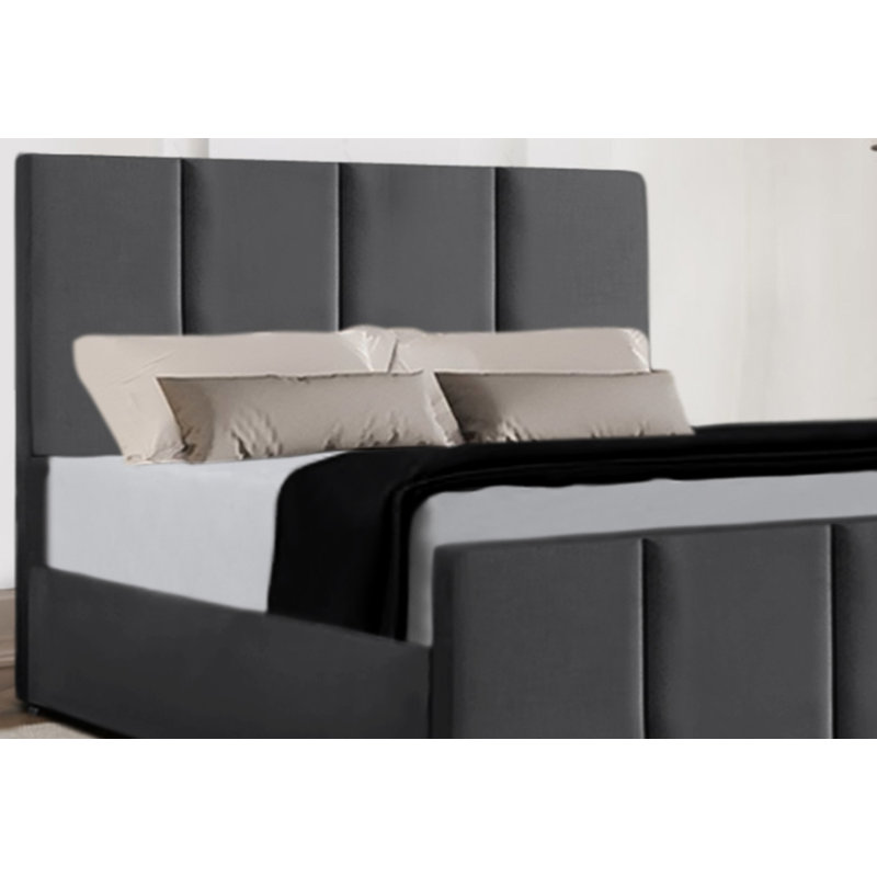 Edgemont Upholstered Bed, Steel Grey, Kingsize (5')