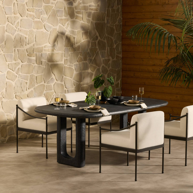 Obito Dining Table-Obsidian Concrete