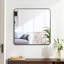 Miroir carré mural en métal pour salle de bain-1113757280