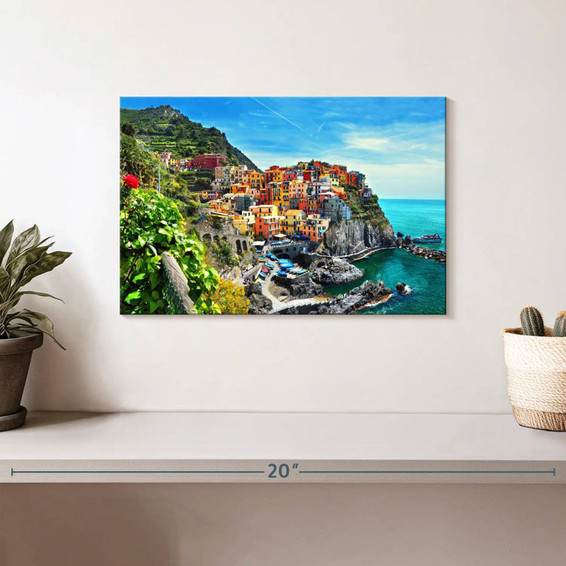 Ravi, ville de Manarola en Italie, H 8 po x l 12 po