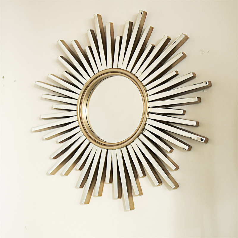 PU Sunburst-Shaped Art Decorative Mirror