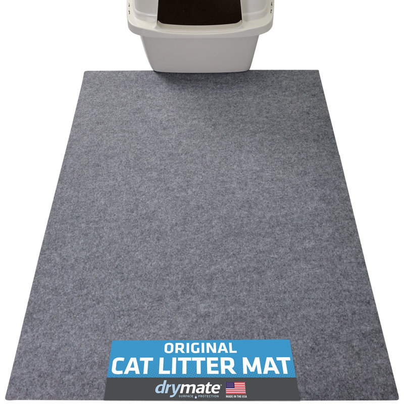 XL Original Cat Litter Mat, Contains Mess from Box, Protects Floors, Urine-Proof, Machine Washable, Soft on Kitty Paws, Absorbent, Waterproof (29”x36”) (Light Grey) (USA Made)