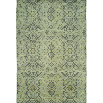 Ikat Area Rug in Green