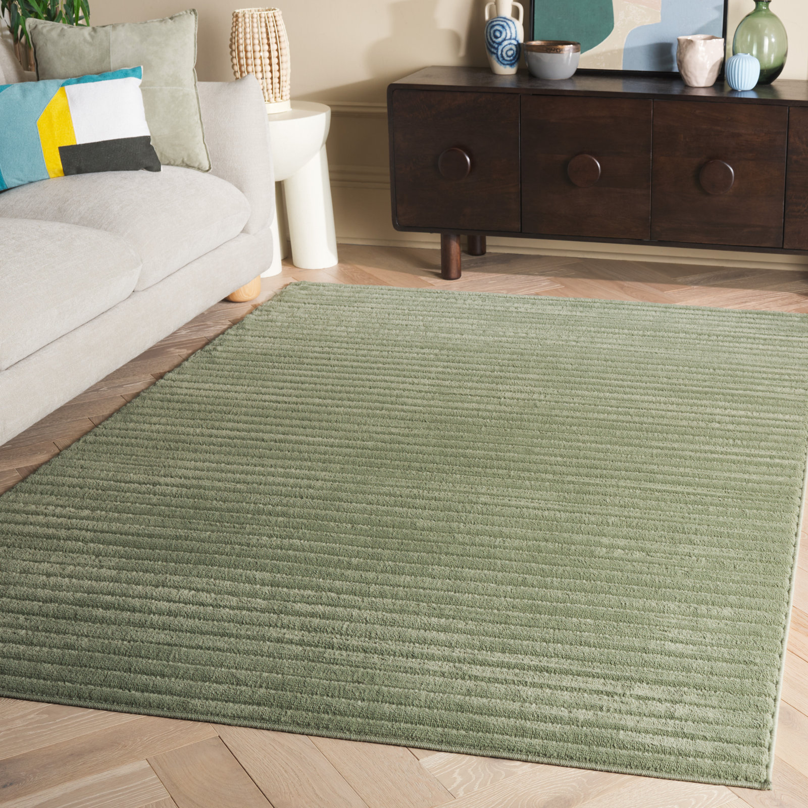 Mauna Striped Performance Rug, Rectangle 6' x 8'