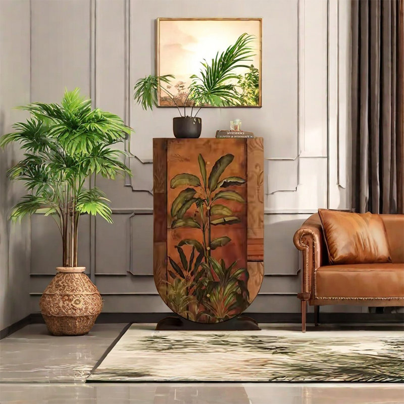 Walnut Frame Cabinet with Premium Hardware Handles