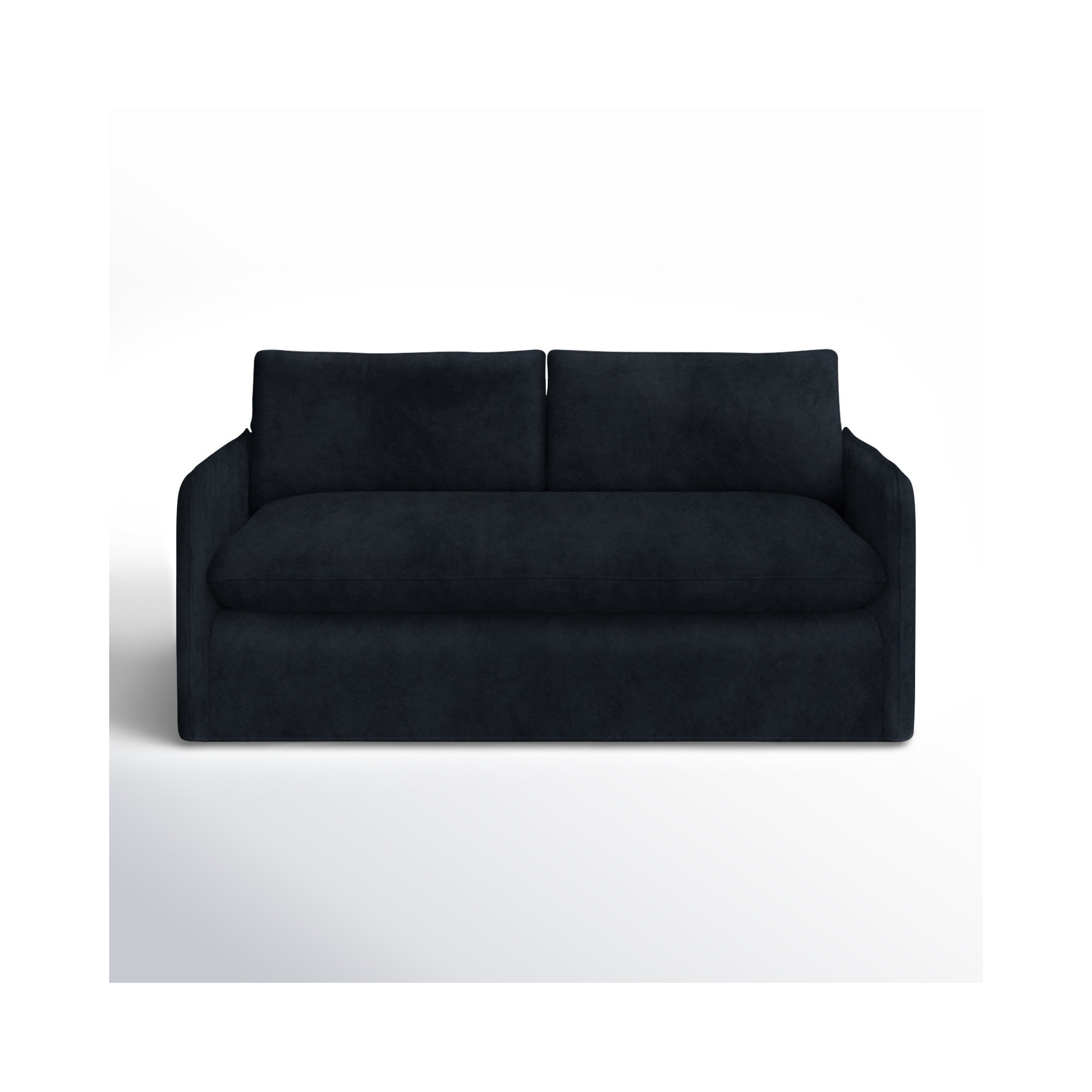 Bellatrix 72'' Upholstered Loveseat, Bella Ink Blue Performance Velvet
