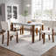 Ensemble de mobilier de salle à manger moderne 5 pièces, coin repas pour 4 personnes pour la cuisine, table de style faux marbre de 46 po et 4 chaises rembourrées avec pieds en bois d'hévéa massif-779159664
