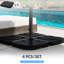 4 Cantilever Umbrella Base, 158 Lb Capacity, Black, Strong Outdoor Support, , Weather , Protected, Convenient Spout, Transport Handle Patio Weight,