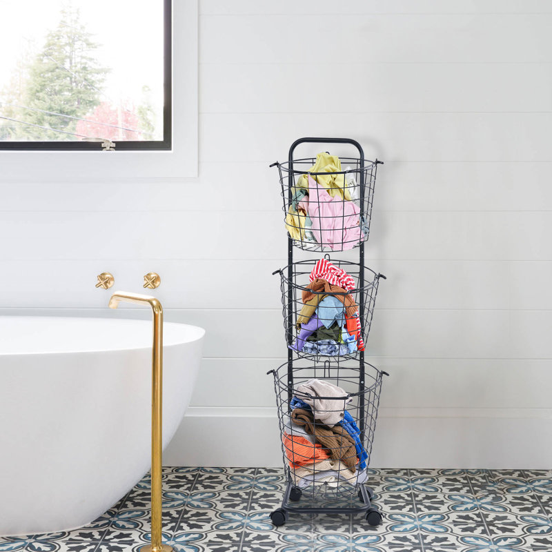 48.4” H Laundry Basket With Wheels