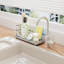 Serviteur de cuisine en acier inoxydable avec plateau absorbant en diatomite et porte-brosse-110369170