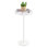 Round Side Table White White Marble Base