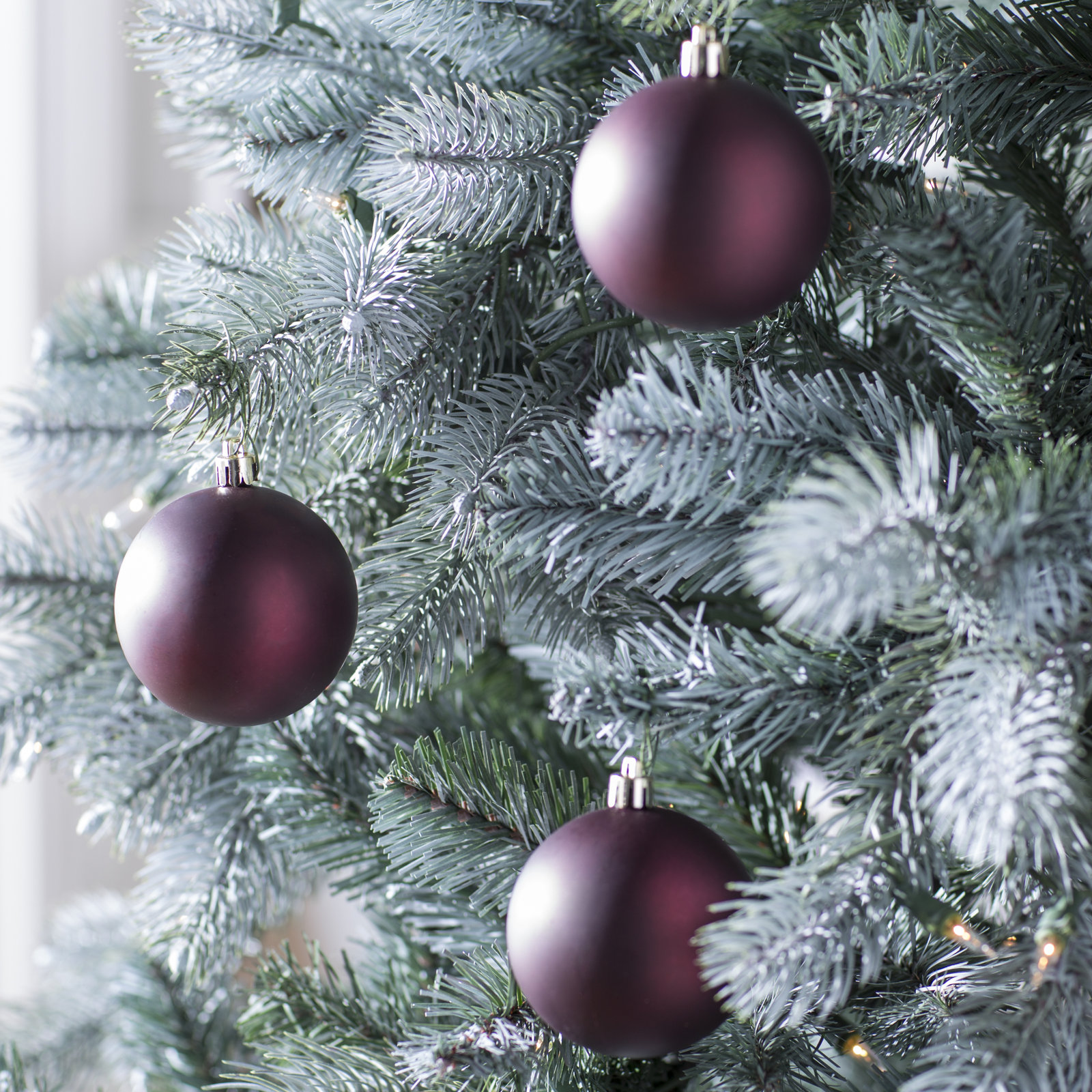 The Holiday Aisle® 3" Shatterproof Bauble, 2.75" H x 2.75" W x 2.75" D, Wine