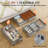 2-Pack Underbed Storage Box With Adjustable Dividers And Transparent Lid-2095396407