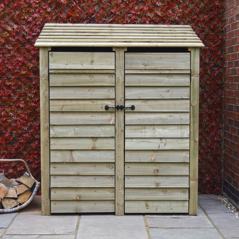 Tangier 150cm W x 80cm D Solid Wood Log Store, Light Green