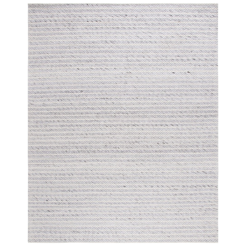 Marbella Hand Woven Wool And Cotton With Latex Solid Color Rug, Rectangle 8' x 10'