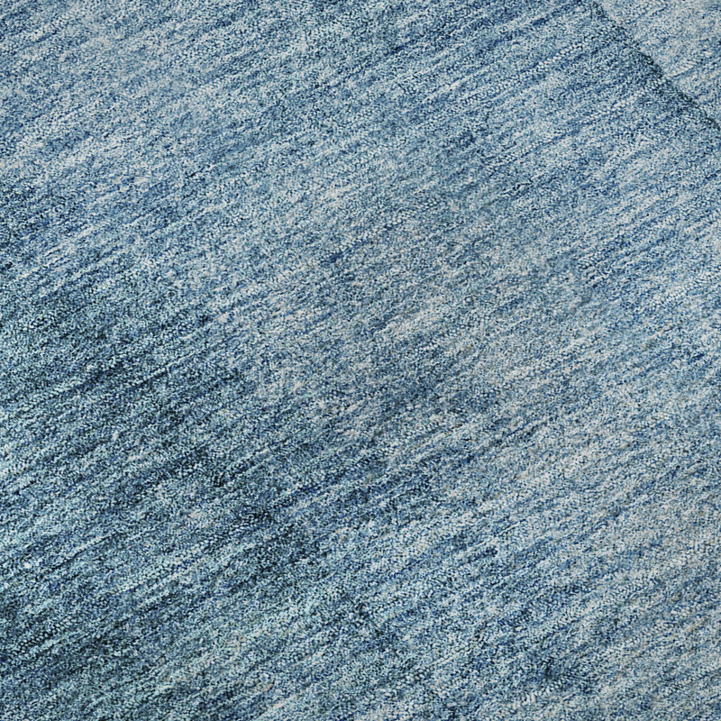 Tapis bleu Cerrito lavable à la machine de qualité supérieure, Rectangle 1 pi 8 po x 2 pi 6 po