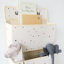 3 pousses - Organisateur de tissu recyclé au-dessus de la porte / crème Terrazzo