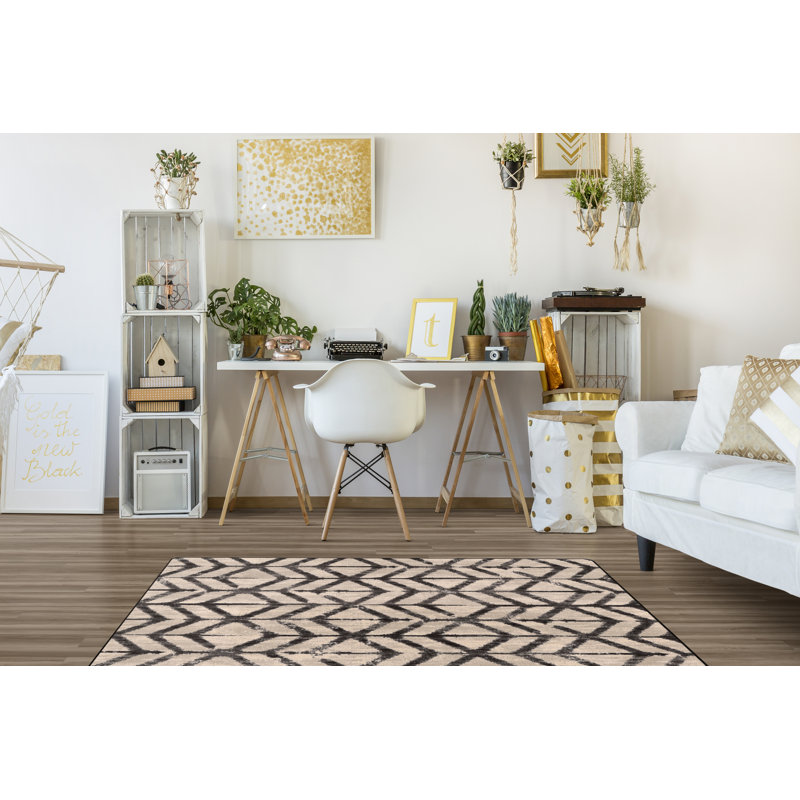 Tapis brun en flanelle à surpiqûres Imagine, Rectangle 10 pi 9 po x 13 pi 2 po