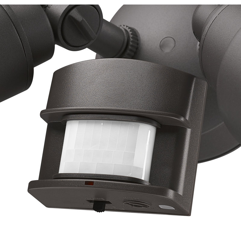 Mckeehan 24-Watt LED Outdoor Security Spot Light with Motion Sensor, Architectural Bronze
