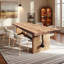 Table de salle à manger rectangulaire en bois massif-811854457