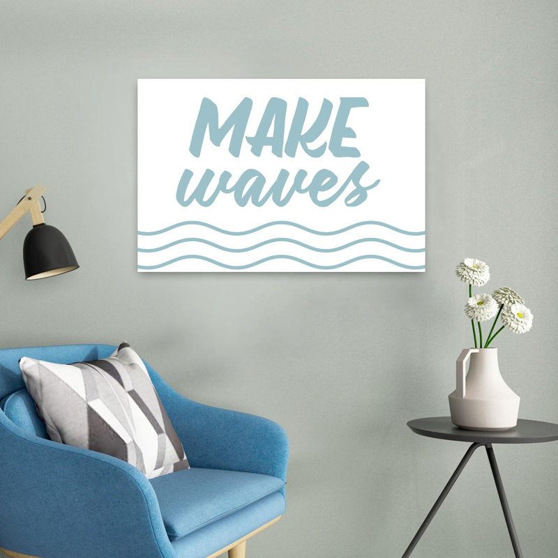 «Make Waves», art côtier abstrait, H 16 po x l 24 po