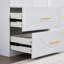 Armoire-penderie 4 portes et 4 tiroirs Gargiulo, blanc