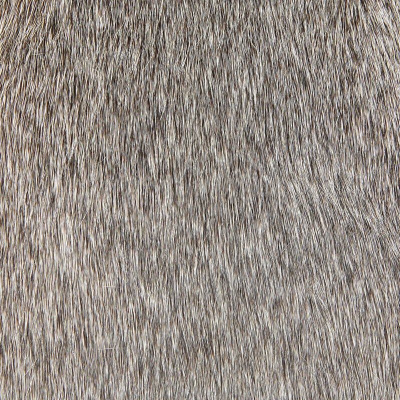 Repose-pieds fuselé gris sur cuir