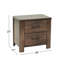 Table de chevet en bois avec 2 tiroirs