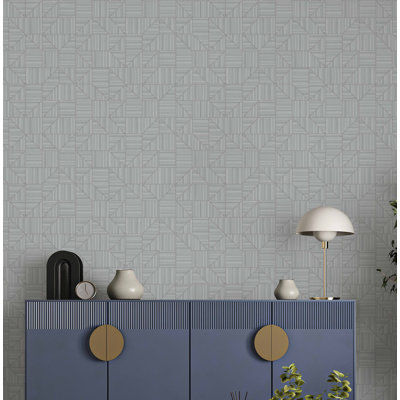 Modern Geometric Shapes Contemporary Wallpaper