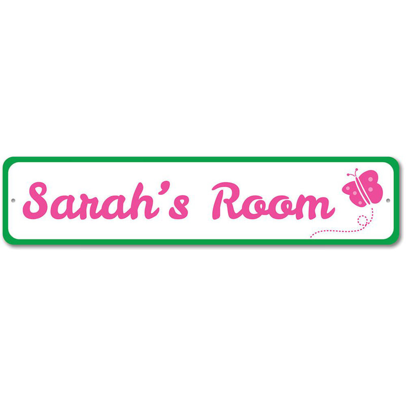 Plaque en métal pour chambre d'enfant, H 6 po x l 24 po x P 0,06 po