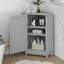 Armoire de rangement d'angle avec portes, armoire de salle de bain triangulaire avec tablettes réglables-1413664284