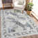 Vintage Floral Rug Washable Ultra Soft Floor Mats for Living Room Bedroom Indoor Area Rug Hallway Rug Low Pile Non Slip Rugs Distressed Rug Stain Resistant Carpet for Dining Room Office Kitchen Farmhouse Decor