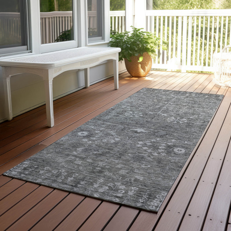 Tapis intérieur / extérieur lavable à la machine Derrick ACN2231 Global, Tapis de couloir 2 pi 3 po x 7 pi 6 po