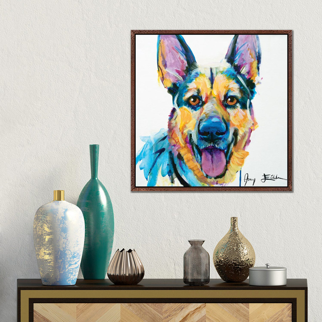 Deutscher Schäferhund von Amy Eichler - Galerie-verpackte Leinwand Giclée auf Leinwand