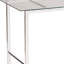 Bureau d'écriture en chrome et verre