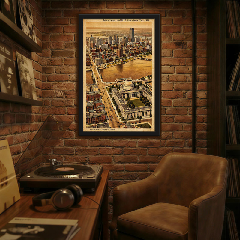 «Scenic & Cityscapes Boston Cityscape», impression rétro, H 36 po x l 24 po