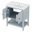 Modern Sleek Bathroom Vanity Elegant Ceramic Sink With Solid Wood Frame Open Style Shelf & Door Shelf Design-115688506-115688507