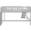 Lit mezzanine bas gris avec glissière amovible pour un agencement polyvalent-890366824-890366821