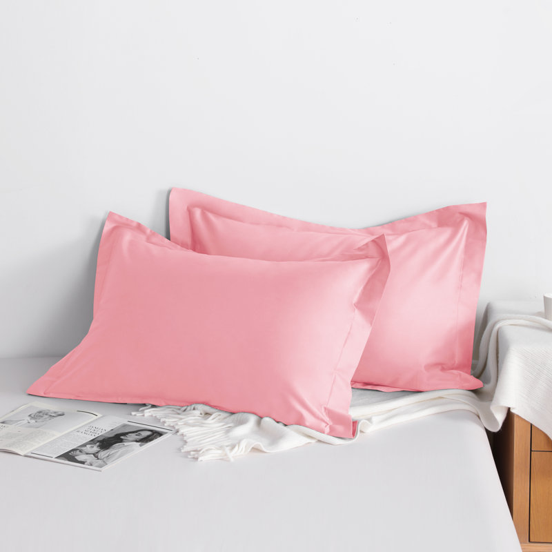 Taie décorative 100% coton , Euro, Rose