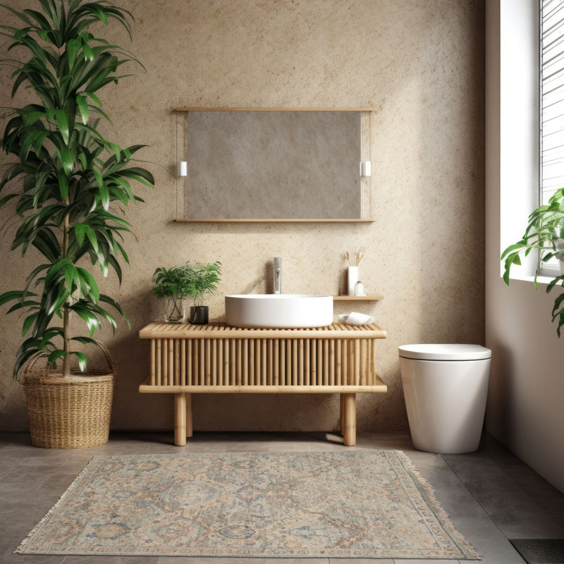 Tapis oriental traditionnel en laine nouée à la main 3x5 Mint