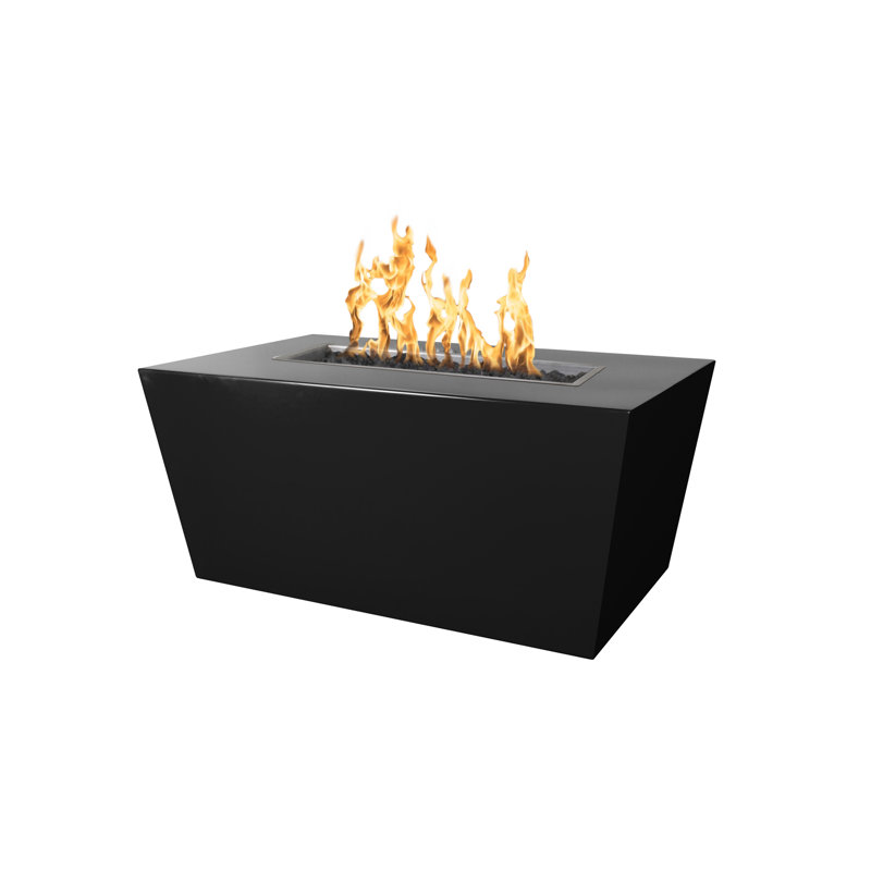 Mesa Steel Smokeless Fire Pit Table, 24" H x 48" W x 24" D, Black, Propane