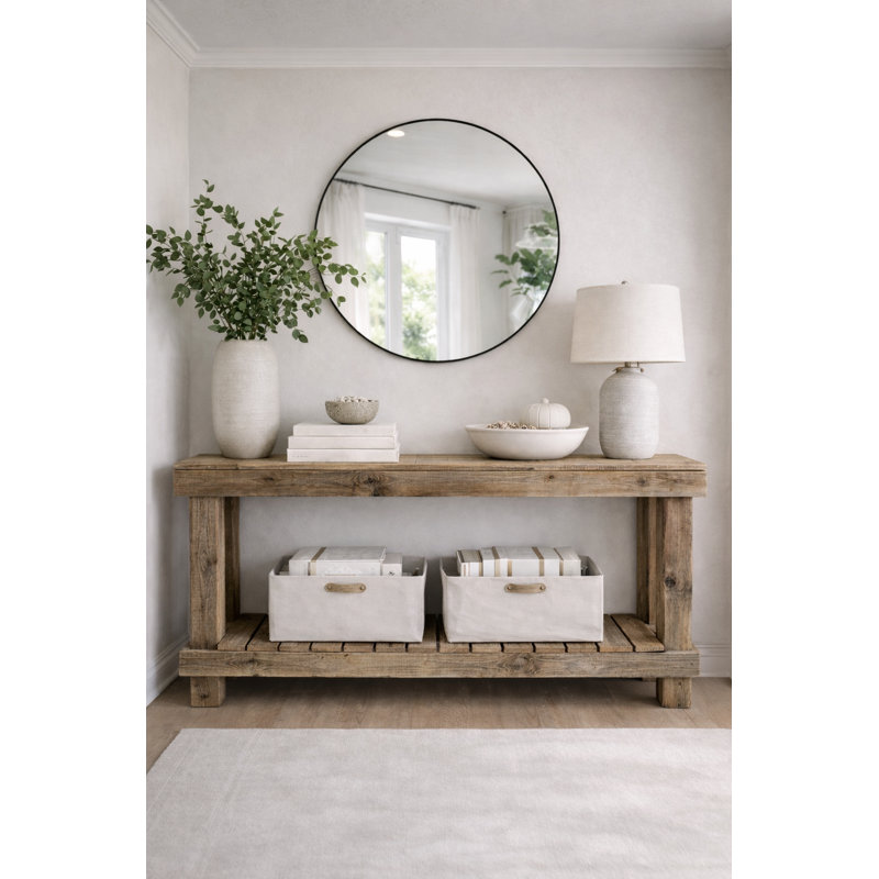 60" Luxe Reclaimed Wood Console Table Natural, Natural, 60"