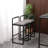 Set Of 2 Counter Height Barstools Kitchen Island Stools With Back Modern Armless Metal Legs & PU Gray Upholstered Chairs-721481204