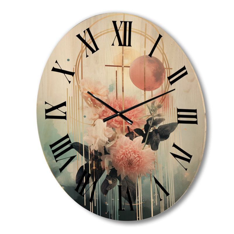 Horloge murale rétro surdimensionnée V Collagein, Moyenne