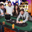 Foldable 10 Player Poker Table Casino Texas Holdem W/ Led Lights Usb Ports