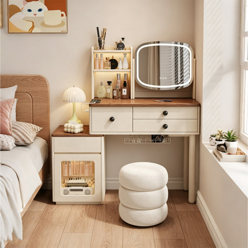 Coiffeuse avec miroir lumineux